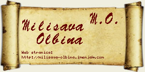 Milisava Olbina vizit kartica